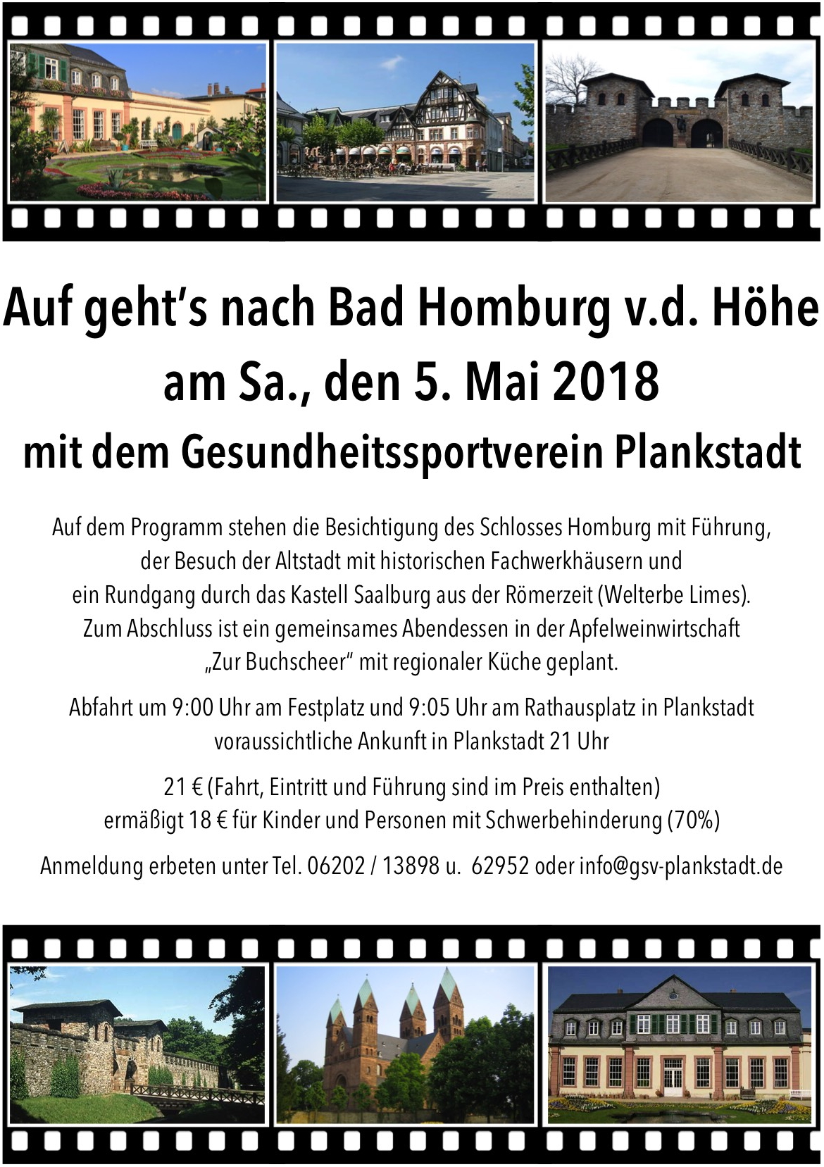 Jetzt anmelden für den Ausflug am 5.05.2018