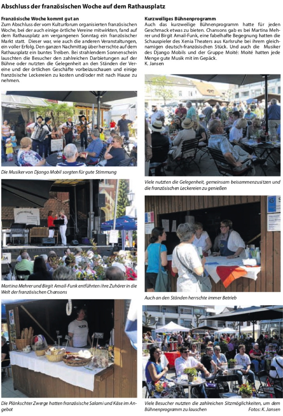 GSV beim Französischen Markt vertreten