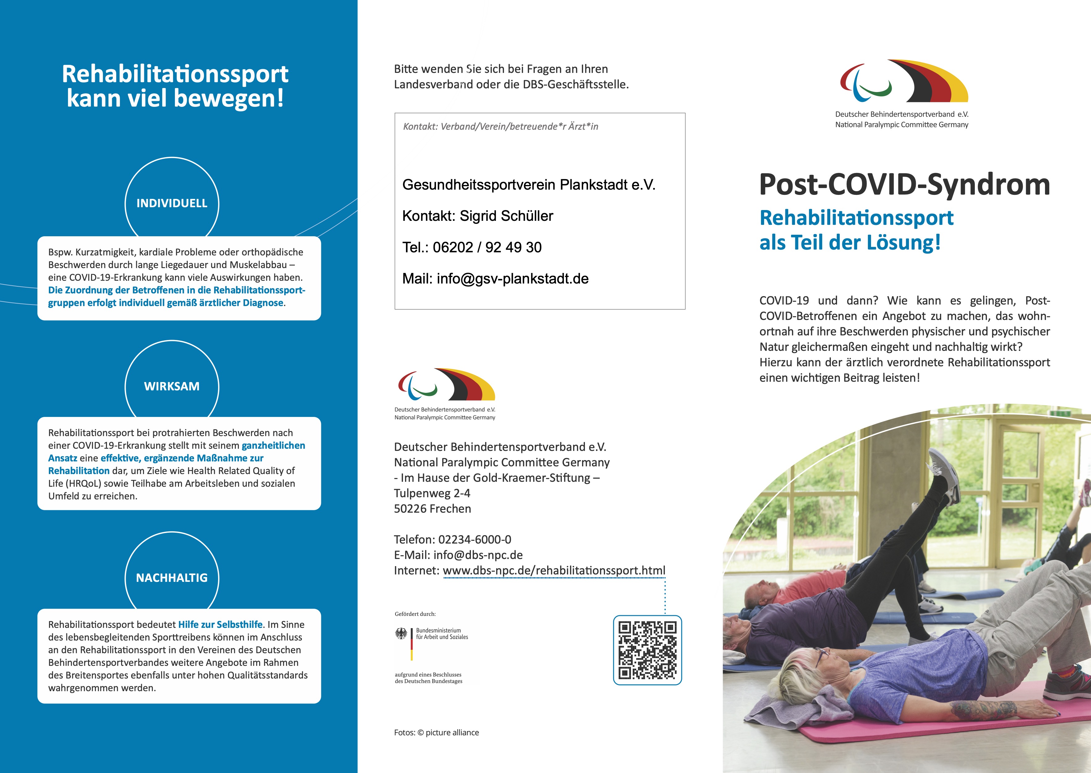 GSV plant Post-COVID-Rehasport-Gruppe